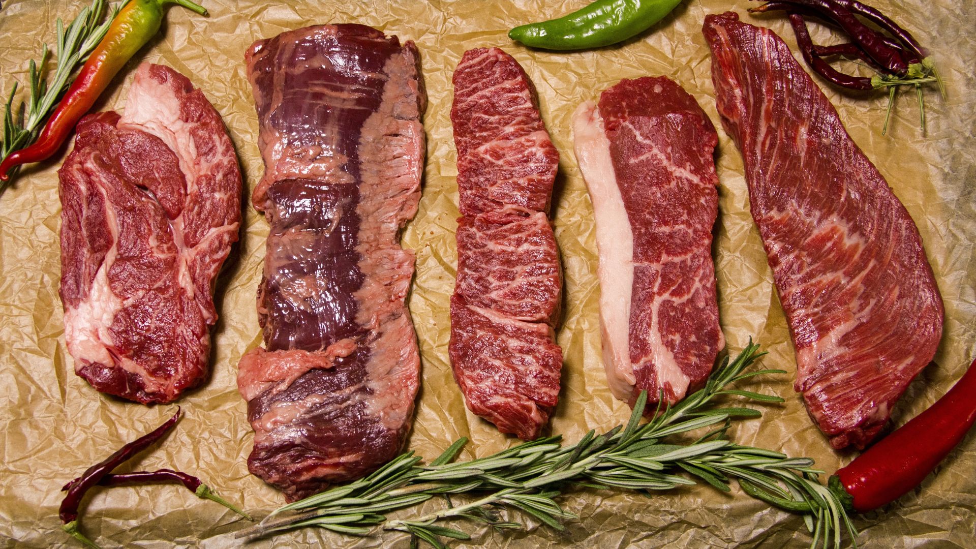 Cortes variados de carne de res